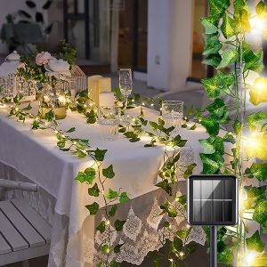 Solarne lampe sa veštačkim listovima bršljana (5 m) | LEAFGLO