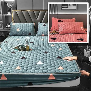 Set posteljine mekan i elegantan (navlaka za dušek + 2x jastučnica) | VELVETLUX