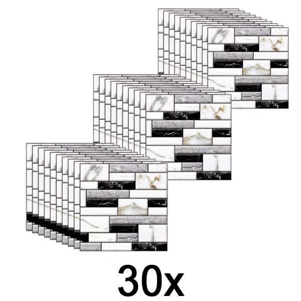 3x 3D zidne nalepnice sa izgledom mermera (10 komada) | MARBLEBLOCKS